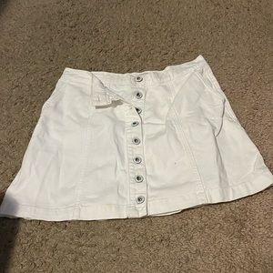 White button skirt